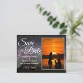 Gebirgsnacht Save the Date Ankündigungspostkarte (Stehend Vorderseite)