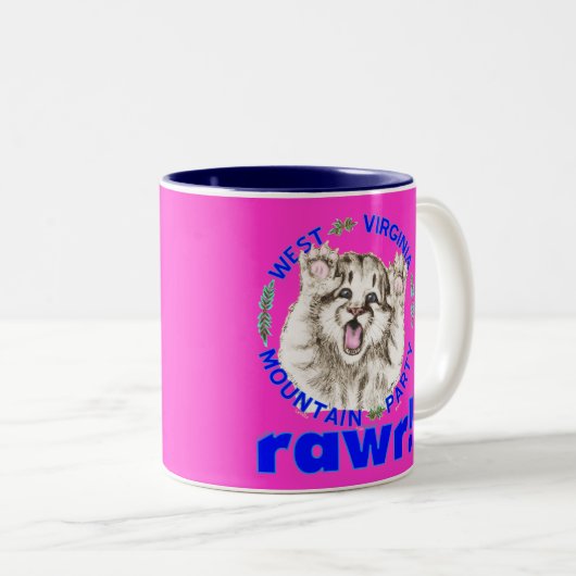"GebirgsParty-Geist CUB -- RAWR" Tasse (VorderseiteRechts)