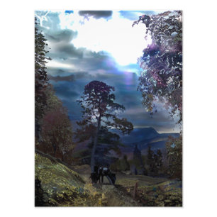 GEBIRGSPFAD FOTODRUCK