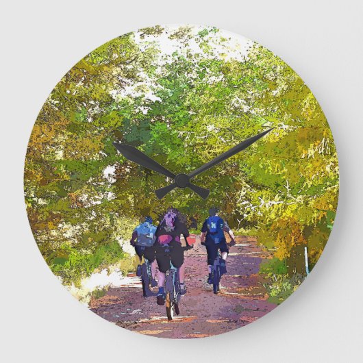 GEBIRGSradfahren Große Wanduhr (Vorderseite)