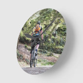 GEBIRGSradfahren Runde Wanduhr (Winkel)