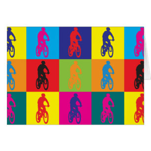 Gebirgsradfahrende Pop-Kunst