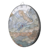 Gebirgsregionen Aquarellbahn Printmedien Dartscheibe (Vorderseite rechts)