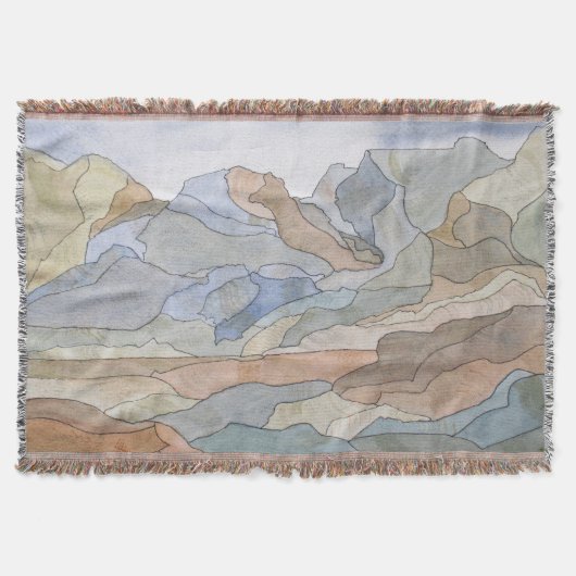 Gebirgsregionen Aquarellbahn Printmedien Decke (Vorderseite)