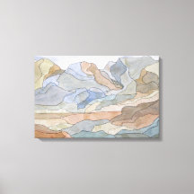 Gebirgsregionen Aquarellbahn Printmedien