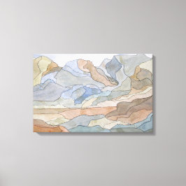 Gebirgsregionen Aquarellbahn Printmedien Leinwanddruck