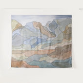 Gebirgsregionen Aquarellbahn Printmedien Wandteppich (Vorderseite (Horizontal))