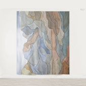 Gebirgsregionen Aquarellbahn Printmedien Wandteppich (Vorderseite)