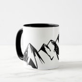 Gebirgsschwarze u. weiße Tasse (Vorderseite Links)