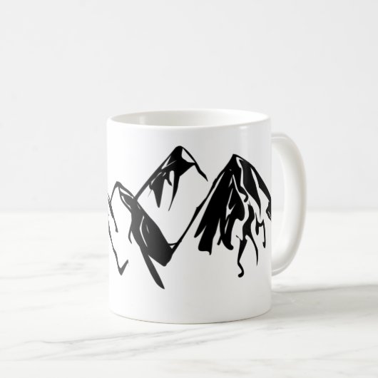 Gebirgsschwarze u. weiße Tasse (VorderseiteRechts)