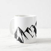Gebirgsschwarze u. weiße Tasse (Vorderseite Links)