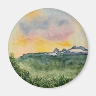 Gebirgssonnenuntergang-Magnet Magnet