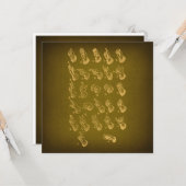 Gebirgssprache Alphabet Antik Vintages Grün Karte (Vorderseite/Rückseite Beispiel)