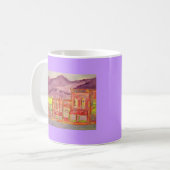Gebirgsstadt Aquarellskizze Kaffeetasse (Vorderseite Links)