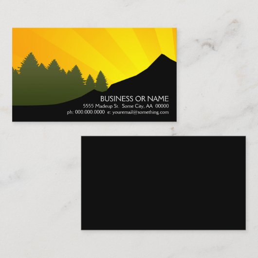 Gebirgsstrahlen Visitenkarte (Vorne/Hinten)