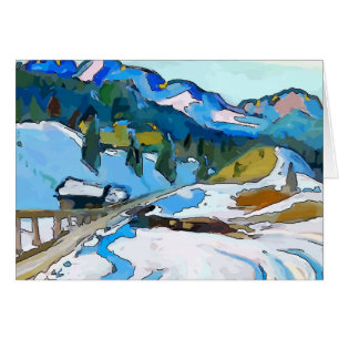 Gebirgsstraße im Schnee, Text hinzufügen