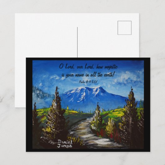 Gebirgsstraße Postkarte (Vorne/Hinten)