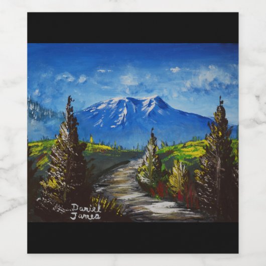 Gebirgsstraße Weinetikett (Einzelnes Label)