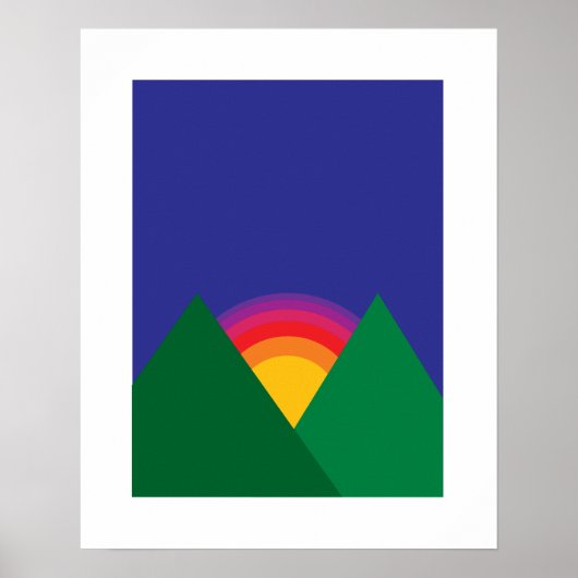 GebirgsSunset Print Poster (Vorne)