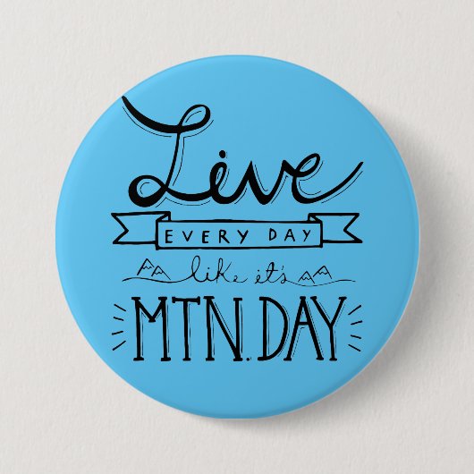 Gebirgstagesknopf Button (Vorderseite)