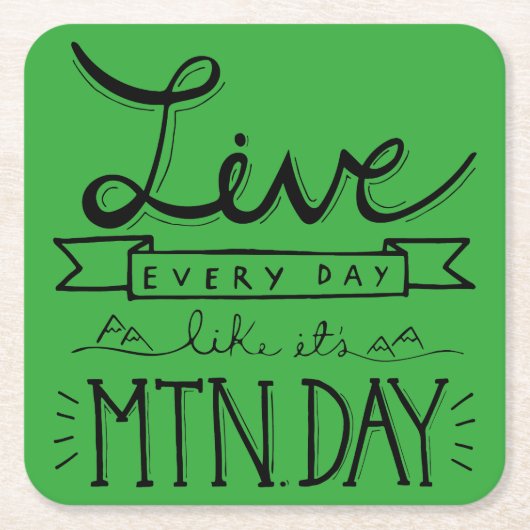 GebirgstagesUntersetzer Rechteckiger Pappuntersetzer (Vorderseite)