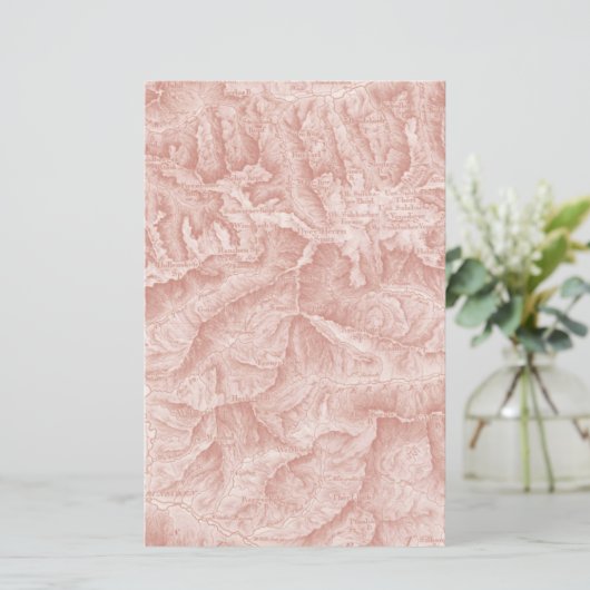 Gebirgstopografisches Kartenpapier (Stehend Vorderseite)