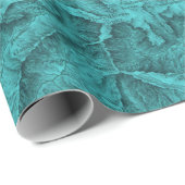 Gebirgstopographische Karte Blau Geschenkpapier (Rolleneckpunkt)