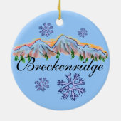 Gebirgsverzierung Breckenridges Colorado Keramikornament (Hinten)