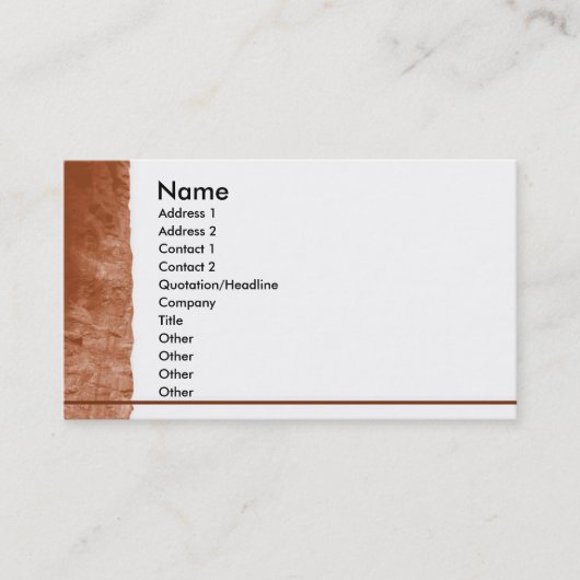 GebirgsVisitenkarte Visitenkarte (Vorderseite)