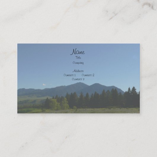 GebirgsVisitenkarten Visitenkarte (Vorderseite)