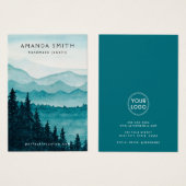 Gebirgswald Aquarelltafel Ohrring-Karte (Vorne & Hinten)