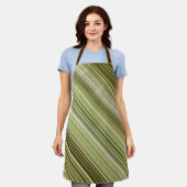 Gebirgswald Grüner und brauner Streifen Schürze (Getragen)