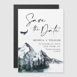 Gebirgswald Save the Date Magnetkarte