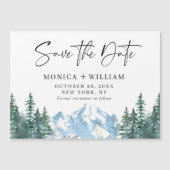 Gebirgswald Save the Date Magnetkarte (Vorderseite)