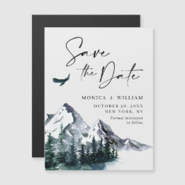 Gebirgswald Save the Date Magnetkarte