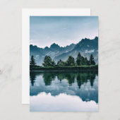 Gebirgswaldreflexion Dankeskarte (Vorne/Hinten)