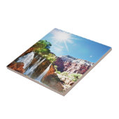 Gebirgswasserfall Fliese (Seite)