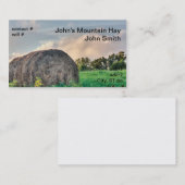 Gebirgsweiden-Heuballen Visitenkarte (Vorne/Hinten)