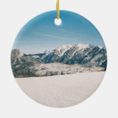 Gebirgsweihnachtsverzierung Keramikornament (Hinten)