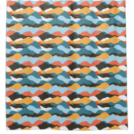 Gebirgswellen Duschvorhang