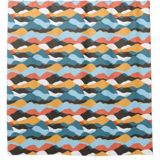 Gebirgswellen Duschvorhang (Vorderseite)
