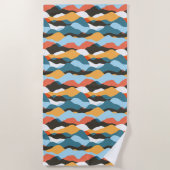 Gebirgswellen Strandtuch (Vorderseite)