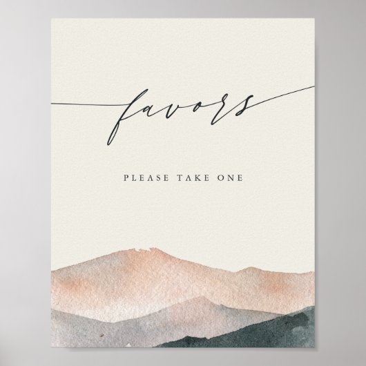 Gebirgswelt Sierra Dusk Poster (Vorne)