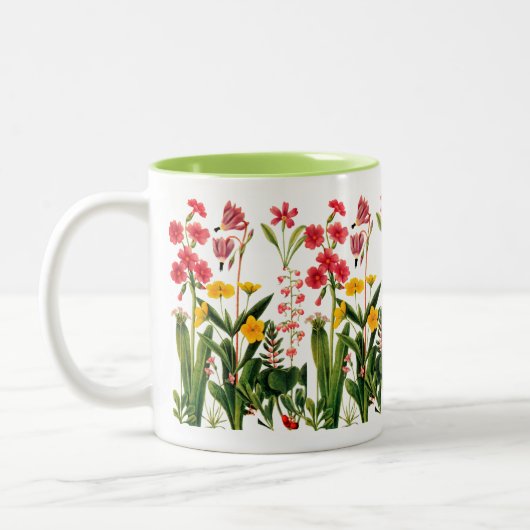 Gebirgswilde Blumen-Kaffee-Tasse Zweifarbige Tasse (Links)