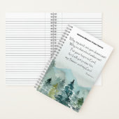 Gebirgszeitung "Bible Verse Mountains" Notizblock (Innen)