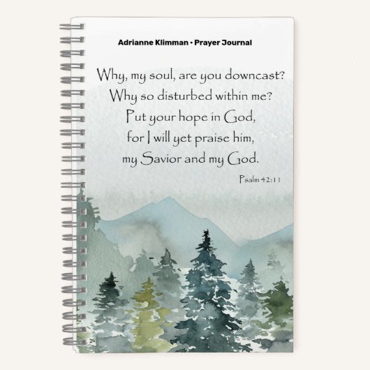 Gebirgszeitung "Bible Verse Mountains" Notizblock (Vorderseite)