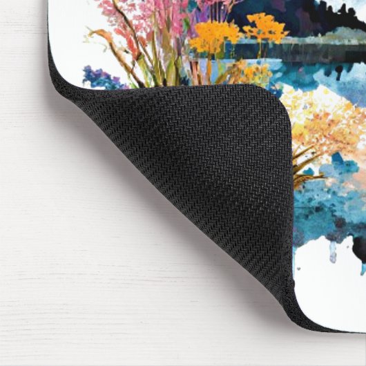 Gebirgszene Watercolor Mousepad (Ecke)