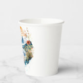 Gebirgszene Watercolor Pappbecher (Links)