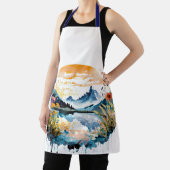 Gebirgszene Watercolor Schürze (InSitu)