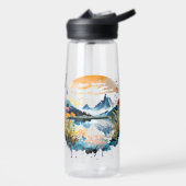Gebirgszene Watercolor Trinkflasche (Links)